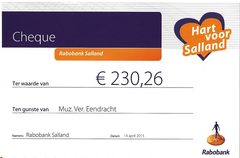 Cheque Hart Voor Salland 2015